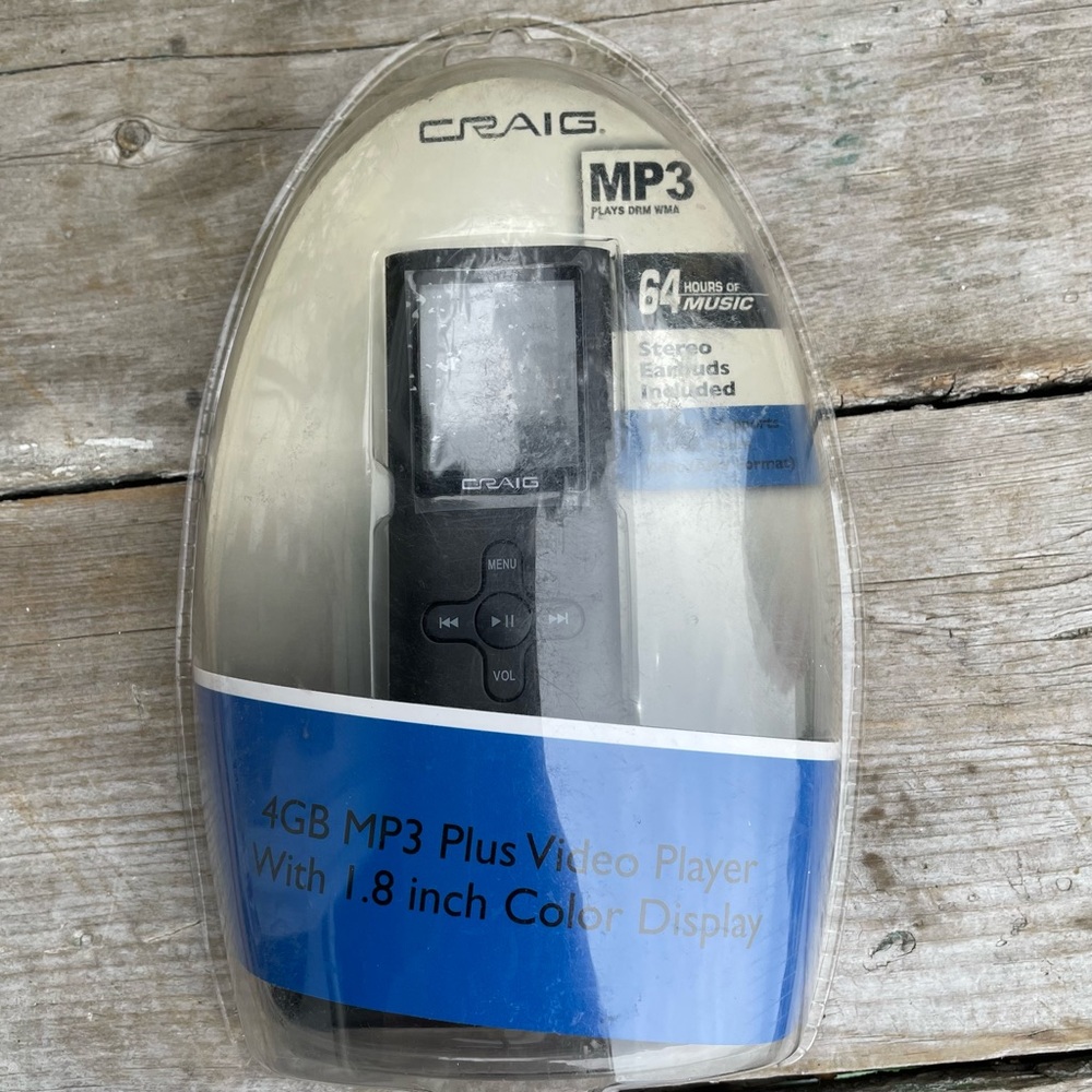 Craig MP3 player with color video display & earbuds new